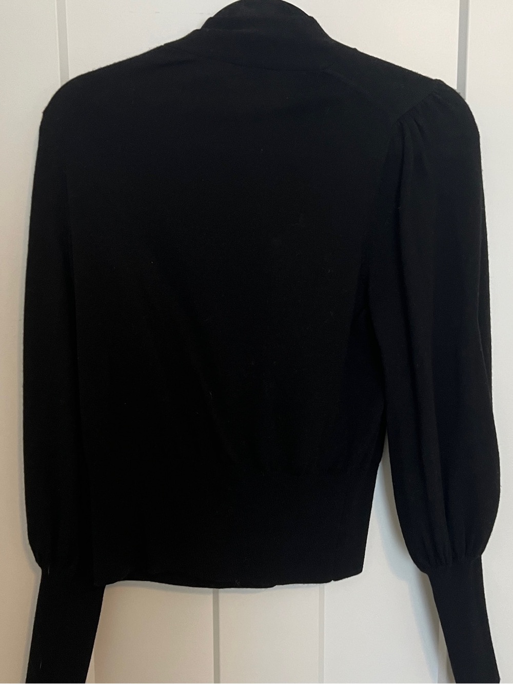 Zimmermann Black Tie-Neck Puff-Sleeve sweater size 2 - Picture 3 of 3